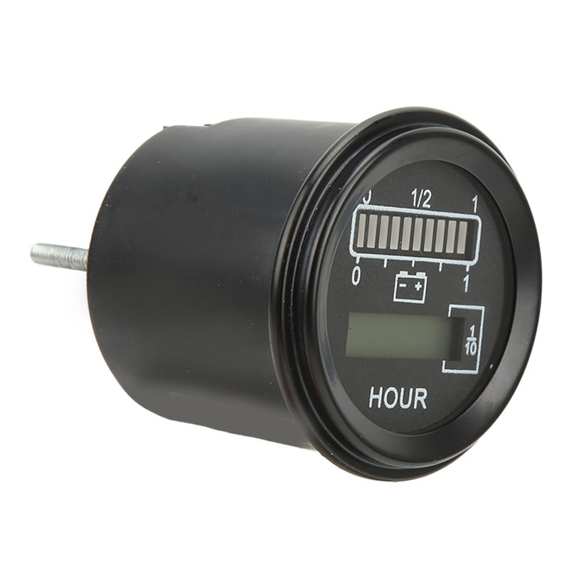 24V Round Battery Gauge 10 Levels LED Battery Indicator for