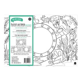 12 Children's Paper Placemats, Paper Placemats Children: Zoo, Mermaid and Pirate Motifs, Children's Placemats for Colouring, Craft Mat, Children's Activity, Mal Me Colourful