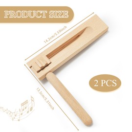Jocanova Pack of 2 Wooden Ratchet Sound Maker, Wood Spinning Ratchet