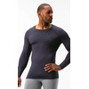 DEVOPS 2 Pack Men's Thermal Long Sleeve Compression Shirts (X-Large,
