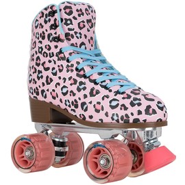 Lenexa Savanna Roller Skates for Ladies - Indoor/Outdoor Quad Skates for Women and Girls (Pink, Ladies 8)