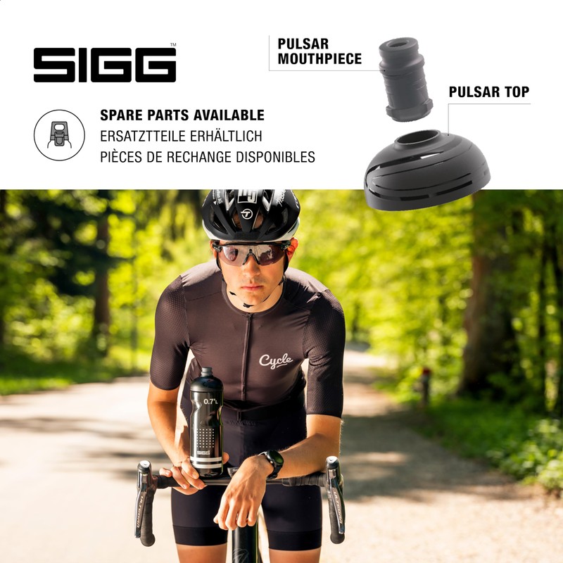 SIGG - Bicycle Water Bottle - Pulsar Anthtracite - Squeezable
