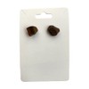 Gemstone Chip Stud Earrings, 1x1cm, Tiger's Eye