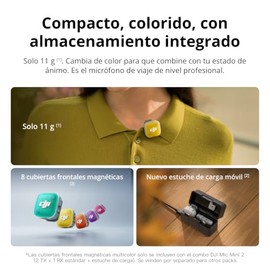 Dji Mic Mini 2 (2 Tx+1 Rx M?vil+estuche de Carga), Micr?fono Inal?mbrico