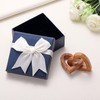 MIXJOY Olive Wooden Interlocking Hearts Decor - Romantic Natural Solid