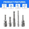 FOCKEAMS 14mm/0.55in Nut Setter Driver Drill Bit,Quick-Change,Impact Nut Driver Kit