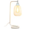 Maykoosh French Country Industrial Mesh Desk Lamp in White with