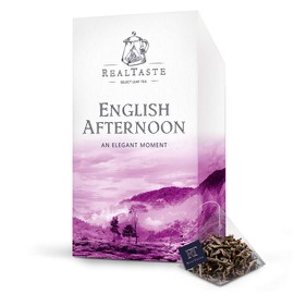 Real Taste English Afternoon Black Tea With Natural Bergamot Flavouring, 20 x 2.5 in Pyramids