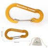 Boundless Voyage Aluminum Locking Carabiner Keychain D-Ring Clip Hook for