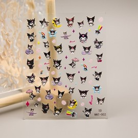 [Overseas] Sanrio Nail Sticker Embossed 3D Kuomi Sanrio Cartoon Nail Sticker Small Decal Small Pattern Gem Nail Free Size/NNT-0 62 30ea