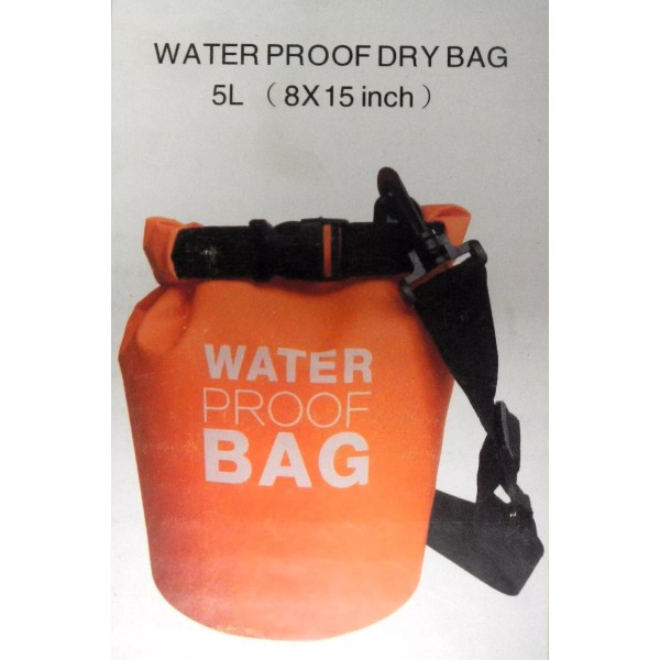 Unbranded Waterproof Dry Bag 5L Orange Storage Sack Camping Hiking