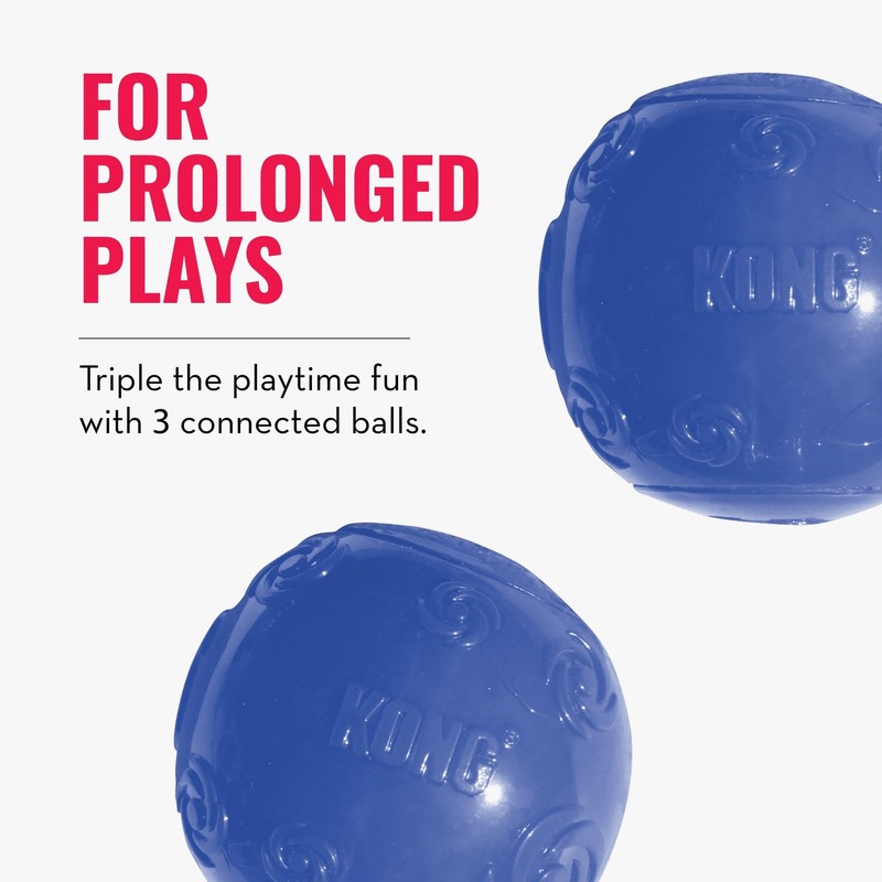 KONG - Squeezz Ball - Strong Squeaky Dog Toy, Bounces