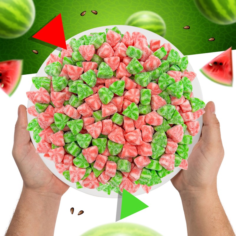 Watermelon Slices Gummy Candy (1 Pound Bag)