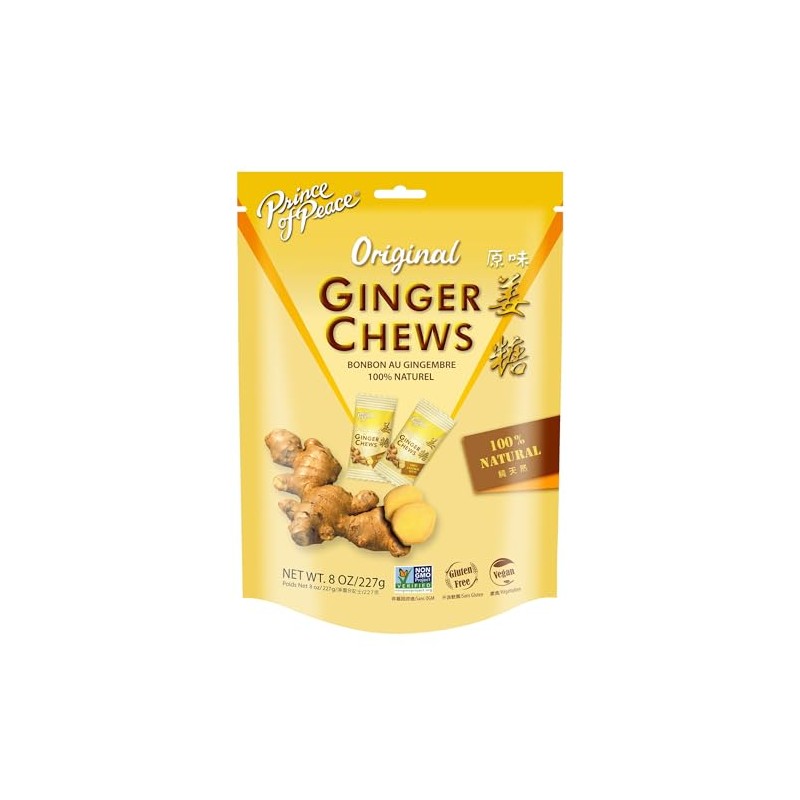 Prince of Peace 100% Natural Ginger Candy (Chews), 8oz