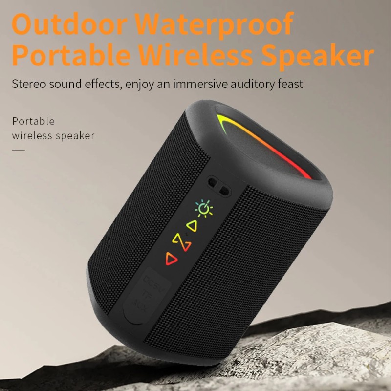 S1 Small Wireless Speaker, IPX6 Waterproof Portable, BT5.3 with Stereo