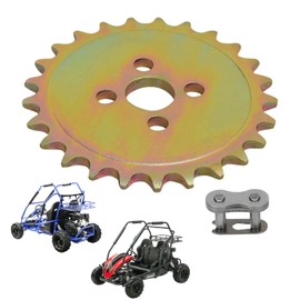 QYMOTO KT196 Chain Sprocket 420 Chain 25 Tooth Chain Front Sprocket Compatible with Coleman KT196 CK196/T Hisun HS200GK Go Kart Chain Sprocket 196 cc 6.5 HP