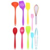 10Pcs set Silicone Kitchen Utensils Kitchenware Non Stick Spatula Spoon