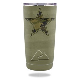 MightySkins Skin Compatible with Ozark Trail 20 oz Tumbler (2016) - Army Star | Protective, Durable, and Unique Vinyl Decal wrap Cover | Easy to Apply, Remove, and Change Styles | Made in The USA
