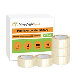Carton Sealing Acrylic Adhesive Tapes - 3" x 110 Yard - 2 Mil Thick - Packaging Supplies Tapes - Pack of 48 Rolls