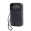 Portable AM FM Radio Black Color Headset Pluggable Built in