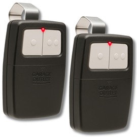 2 Garage Door Remotes – Universal Fit for LiftMaster, Chamberlain, Genie, Linear – Replace Clicker KLIK1U, 375UT, 375LM – Control 2 Doors or Gates – Learn Button & Dip Switch Ready