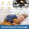 Youroke Farmhouse Caged Ceiling Fan with Light, Bladeless Flush Mount