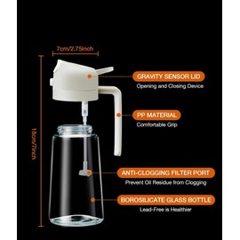 Laibis Collection 2 in 1 oil Dispenser including Oiling Brush, Food Tong & Cleaning Brush, 2 in 1 Olive Oil Dispenser and Oil Sprayer - Oil Sprayer for Cooking, Kitchen, Salad, Barbecue Black