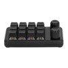 Mini Gaming Keypad 12 Keys 2 Knobs Blue Switch Black