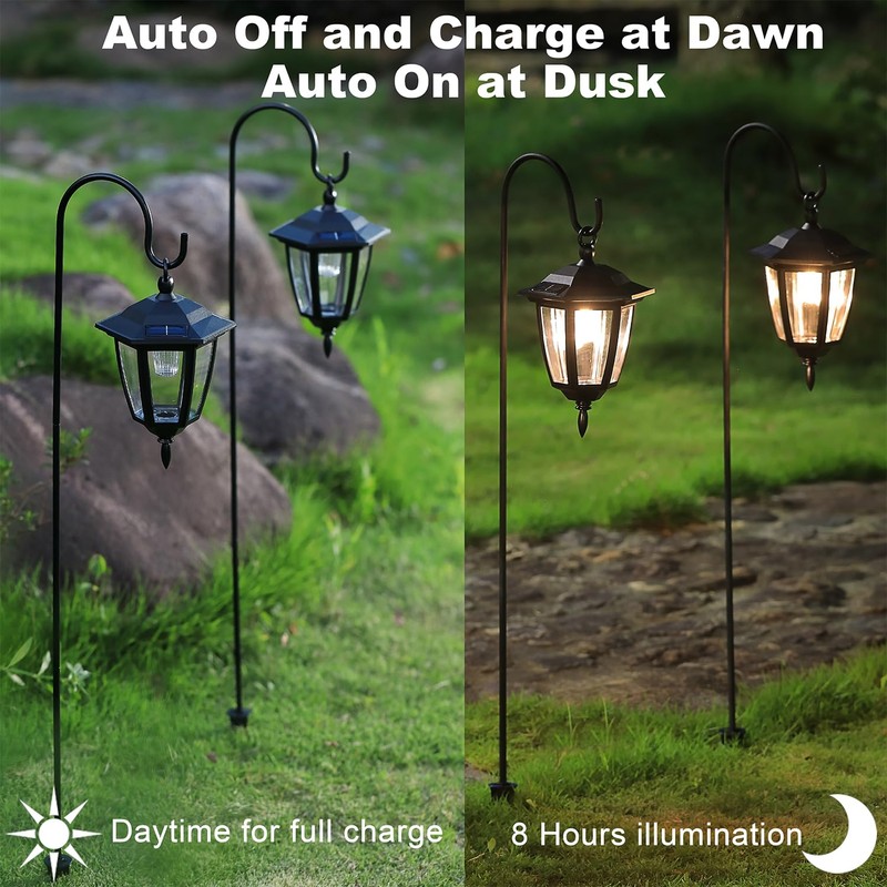 Dynaming 2 Pack Solar Hanging Lights Outdoor, Solar Powered Garden