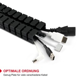 OL OL Oskar Lehmann Kabelfhrung eckig Kuba Slim Line L?nge: 1260 mm, Kabelschlauch, schwarz