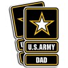 US Army - Dad Sticker  -  Father Military Dye Cut Decal Family - 2 Pack MR 031