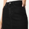 The Drop Rylie Maxi Denim Skirt with Front Slit Skirt,