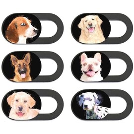 Mizi Webcam Privacy Cover Slide [6 Pack], Cute Camera Blocker Sticker, Protect Your Privacy and Security for Computer, Laptop, Tablets & Phones - Dog