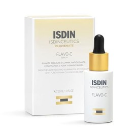 ISDIN Flavo-C Vitamina C y Antioxidante Antienvejecimiento Beneficios Suero, Aumenta el brillo de la piel, elasticidad y textura, 1 onza líquida