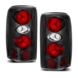 AmeriLite for 2000-2006 Chevy Tahoe Suburban/GMC Yukon Denali XL Euro Style Black Replacement Taillights Assembly Set - Passenger and Driver Side