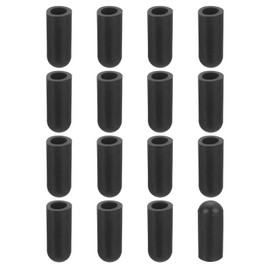 Sourcing Map 36Pcs Black Round PVC Chair Leg Caps, Fit OD 4mm (1/6 Inch), Non-Marking, Non-Slip, Noise Reduction & Anti-Scratch, Easy to Install, Suitable for Indoor/Outdoor Furniture