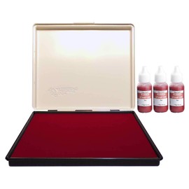 Infusion 8" x 12" Extra Large Industrial Stamp Ink Pad, Your Go to Large Stamp Ink Pad for Bright Color, Even Coverage and Durability, Red Stamp Pad