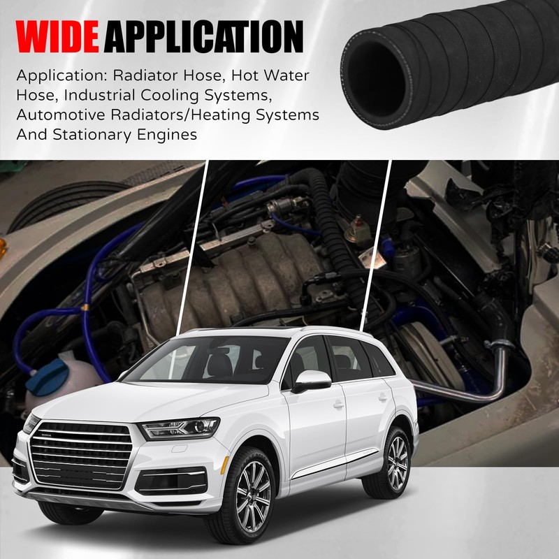 BEIJIULI Flexible Rubber Radiator Coolant Straight Hose 100PSI (2" ID)