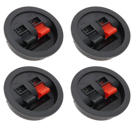 LT Easiyl 4pcs Round Speaker Clip WP2-9 Round Spring Clip Audio Speaker Terminals for Car Subwoofers Speaker Cable Terminal Connectors Round Power Terminal Boards