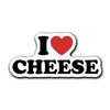 (3 Pcs) I Love Cheese Heart Vinyl Sticker 2"