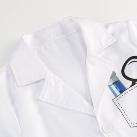 TOONRAIN Kids Mad Scientist Costume Unleash Genius Old Man Albert Einstein Cosplay With 8 Pcs