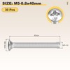 METALLIXITY Phillips Cross Recessed Countersunk Head Screws Bolts (M5-0.8x40) 30Pcs,
