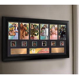 Wizard of Oz – Dorothy Scarecrow Tin Man Cowardly Lion Glinda Wicked Witch – Framed FilmCells Presentation with real 35mm film – 80th Anniversary Limited Edition with Certificate of Authenticity