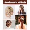 Peinetas Para Cabello Mujer, Set de 12 Peinetas en Negro,