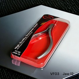 Vanfa Cuticle Nippers, Cuticle Trimmer, Professional Cuticle Cutter - Extremely Sharp - Stainless Steel - Square Head - Single Spring - VF03 Jaw #12 (Pack of 3)