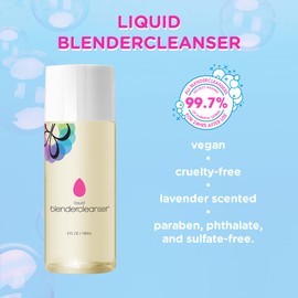 Beautyblender | Blendercleanser Tool Wash | Lavender Purifying Liquid Soap | Sponge, Brush, Makeup Tool Cleanser | Lavender-Scented, Vegan, Paraben & Sulfate-Free, 3 oz | Package May Vary