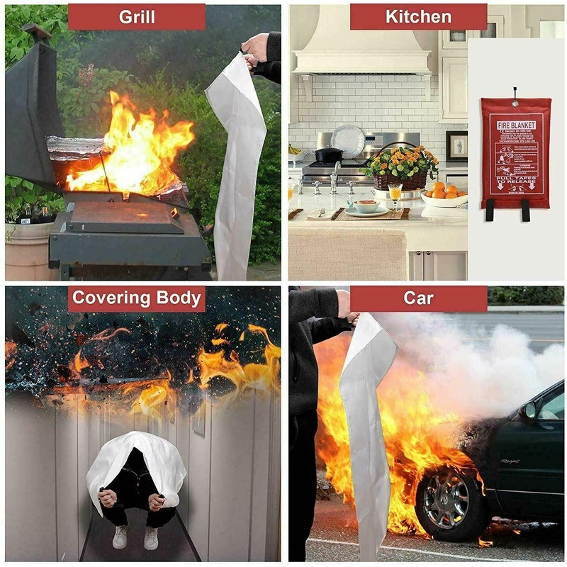 MantraRaj Large Fire Blanket Home Office Safety Quick Release Safety