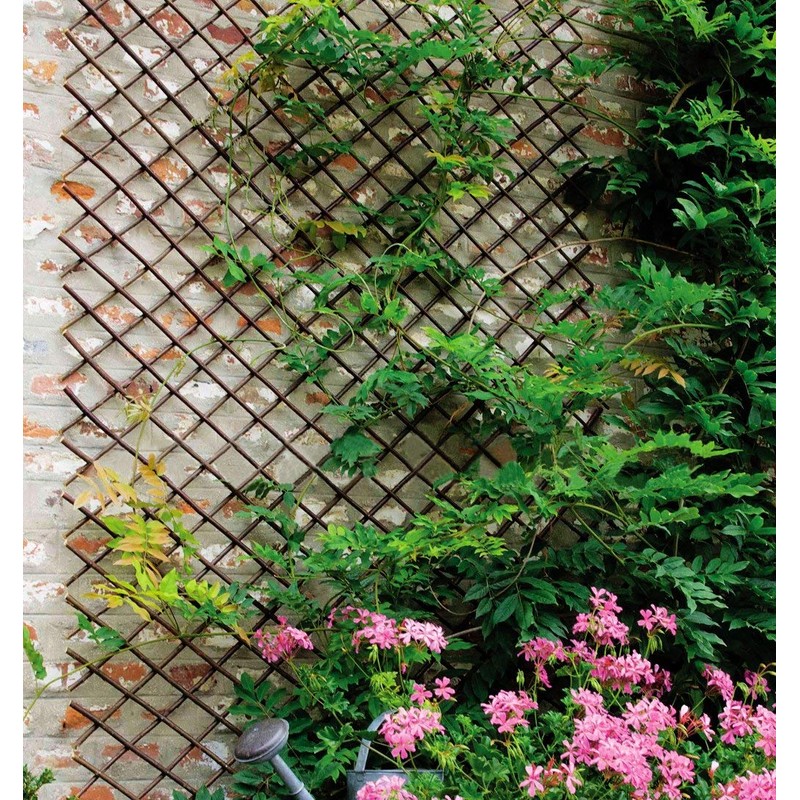 GLANT Lattice Fence Willow Expandable Plant Climbing Lattices Trellis Fence,Open