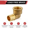 (Pack of 2) EFIELD Pex 3/4"x 1/2" Female Threaded NPT