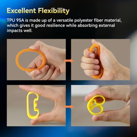 JUSTMAKER TPU 95A 3D Printer Filament, Suitable Resilience, Upgrade Cardboard Spool, 1kg, Dimensional Accuracy +/-0.05mm, 1.75mm, Orange